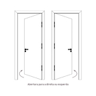 Kit Porta Madeira MDF|HDF de Giro Direito|Esquerdo Marfim 210x90cm Sarrafeada Batente 7,5 a 16cm Essenziale Concrem Wood